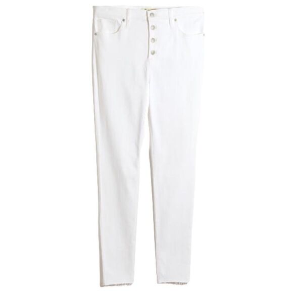 MADEWELL 9" Mid-Rise Skinny Jeans in Pure White! - Picture 2 of 9